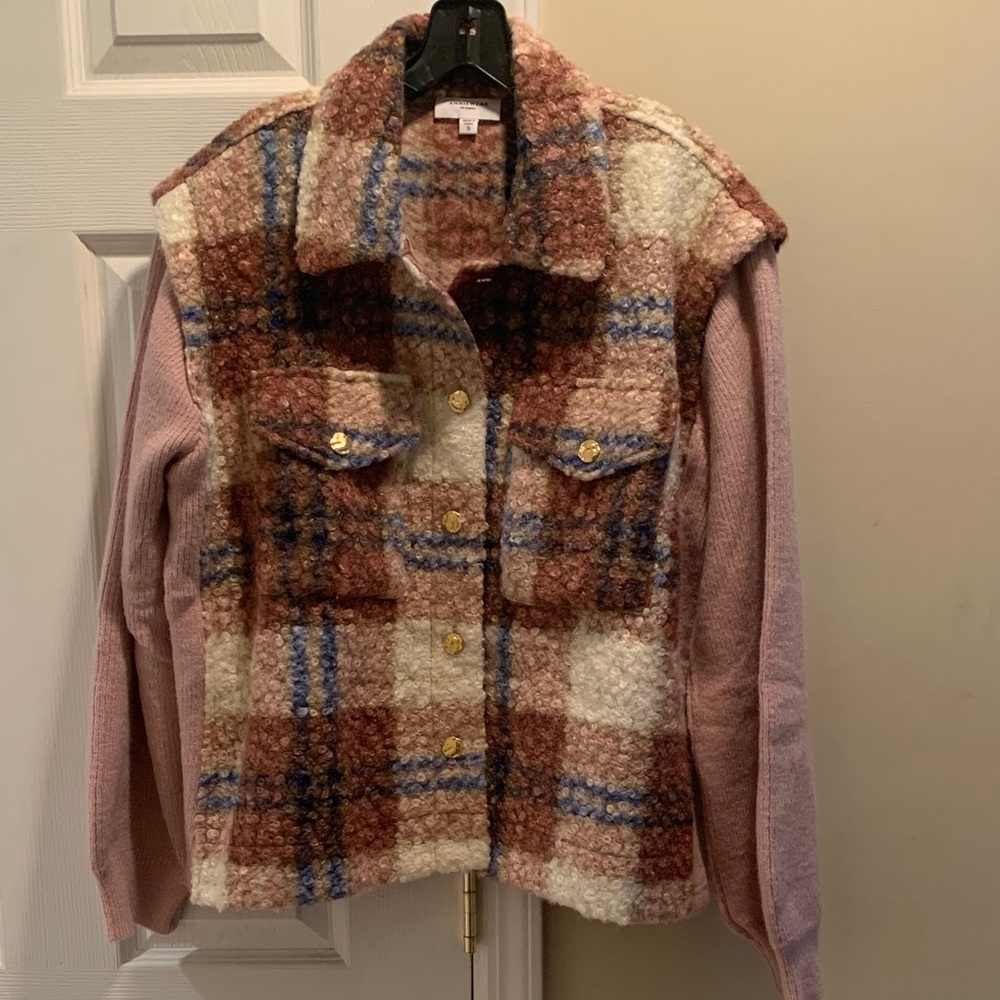 Cozy Plaid sweater cardigan
